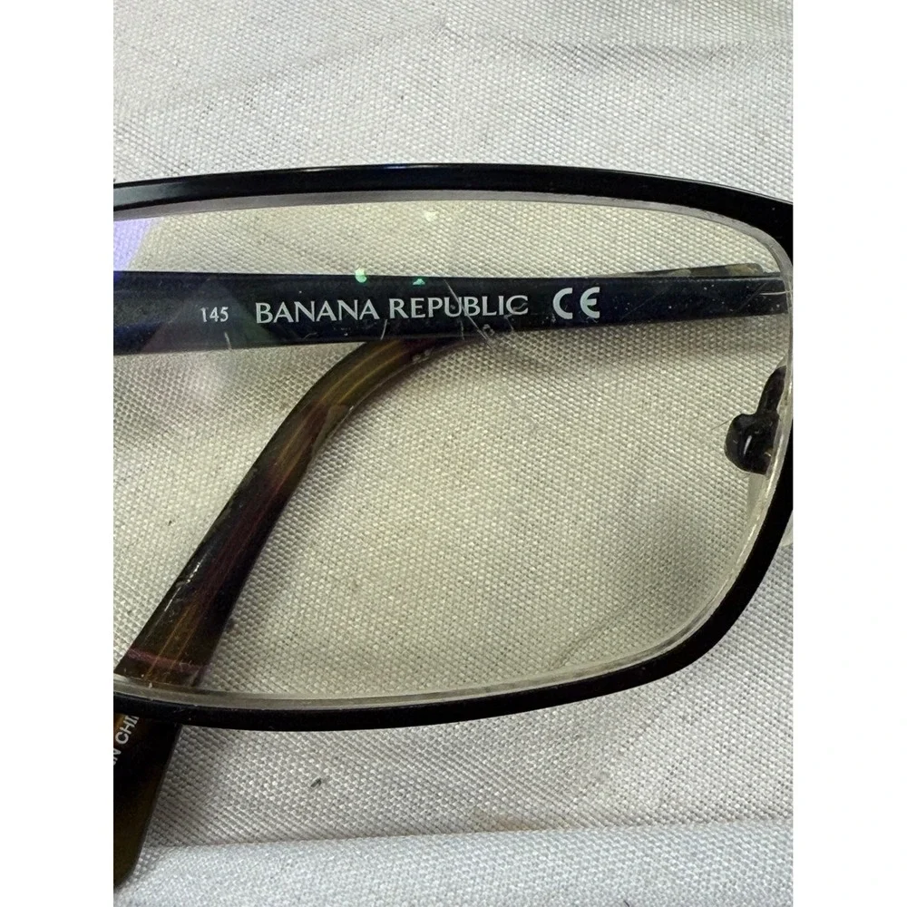 Banana Republic Carlyle Eyeglasses Black Tortoise Rectangular Frames 54-17-145